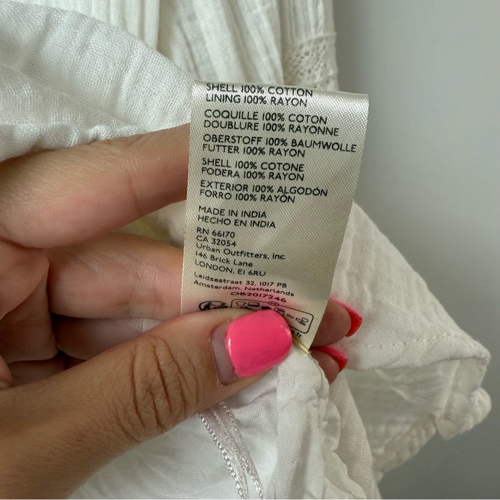 Free People Sachi Mini Dress Ivory L - Picture 9 of 10